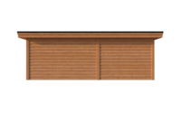 Tuinhuis met veranda plat dak 400 x 300 + 300cm Tuinhuis met veranda plat dak 400 x 300 + 300cm