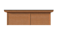Tuinhuis met veranda plat dak 400 x 300 + 350cm Tuinhuis met veranda plat dak 400 x 300 + 350cm
