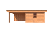 Tuinhuis met veranda plat dak 400 x 300 + 350cm Tuinhuis met veranda plat dak 400 x 300 + 350cm