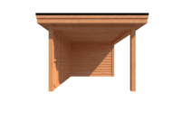 Tuinhuis met veranda plat dak 400 x 300 + 350cm Tuinhuis met veranda plat dak 400 x 300 + 350cm