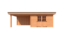 Tuinhuis met veranda plat dak 400 x 300 + 350cm Tuinhuis met veranda plat dak 400 x 300 + 350cm