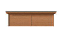 Tuinhuis met veranda plat dak 400 x 300 + 400cm Tuinhuis met veranda plat dak 400 x 300 + 400cm