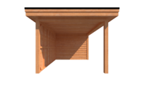 Tuinhuis met veranda plat dak 400 x 300 + 400cm Tuinhuis met veranda plat dak 400 x 300 + 400cm