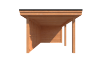 Tuinhuis met veranda plat dak 400 x 300 + 450cm Tuinhuis met veranda plat dak 400 x 300 + 450cm