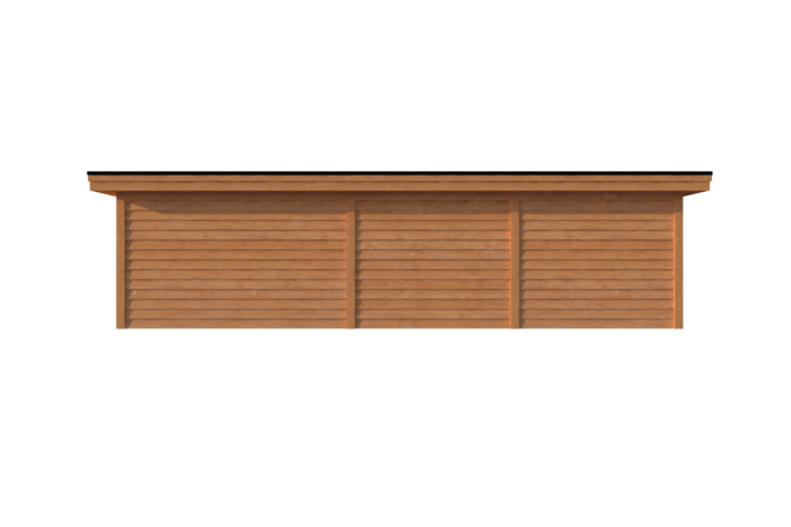 Tuinhuis met veranda plat dak 400 x 300 + 550cm Tuinhuis met veranda plat dak 400 x 300 + 550cm