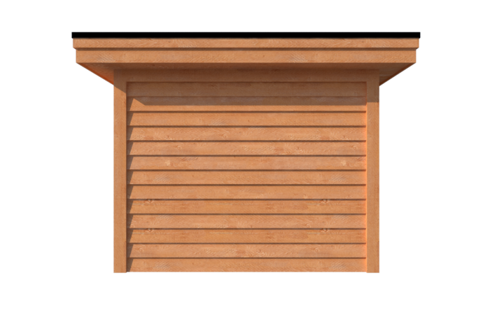 Tuinhuis met veranda plat dak 400 x 300 + 550cm Tuinhuis met veranda plat dak 400 x 300 + 550cm