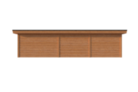 Tuinhuis met veranda plat dak 400 x 300 + 600cm Tuinhuis met veranda plat dak 400 x 300 + 600cm