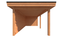 Tuinhuis met veranda plat dak 400 x 300 + 600cm Tuinhuis met veranda plat dak 400 x 300 + 600cm