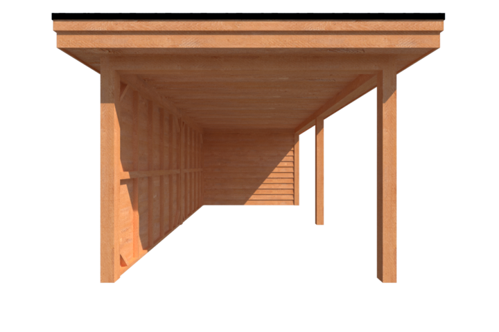 Tuinhuis met veranda plat dak 400 x 300 + 600cm Tuinhuis met veranda plat dak 400 x 300 + 600cm