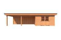 Tuinhuis met veranda plat dak 400 x 300 + 600cm Tuinhuis met veranda plat dak 400 x 300 + 600cm