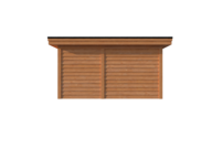 Tuinhuis met veranda plat dak 200 x 350 + 250cm Tuinhuis met veranda plat dak 200 x 350 + 250cm