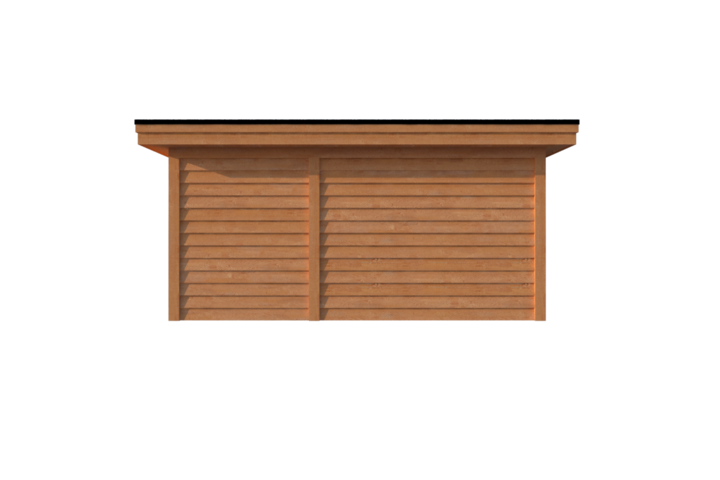 Tuinhuis met veranda plat dak 200 x 350 + 300cm Tuinhuis met veranda plat dak 200 x 350 + 300cm