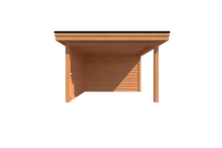 Tuinhuis met veranda plat dak 200 x 350 + 300cm Tuinhuis met veranda plat dak 200 x 350 + 300cm