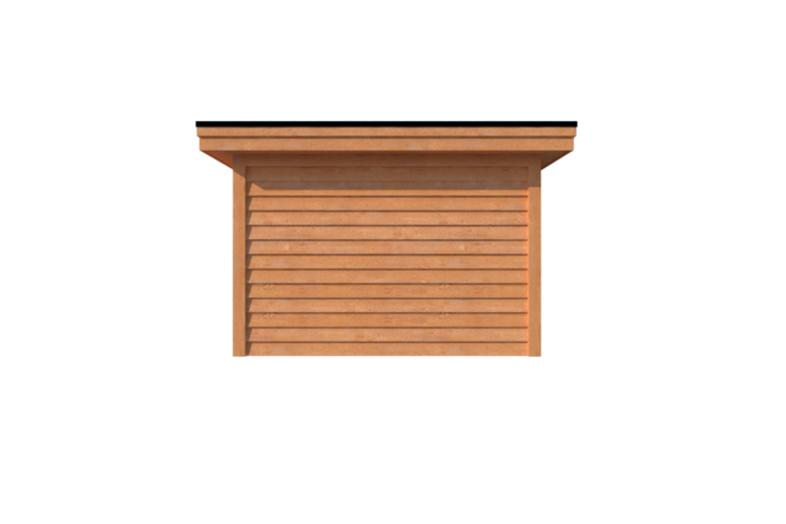 Tuinhuis met veranda plat dak 200 x 350 + 300cm Tuinhuis met veranda plat dak 200 x 350 + 300cm