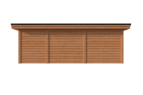 Tuinhuis met veranda plat dak 200 x 350 +500cm Tuinhuis met veranda plat dak 200 x 350 +500cm