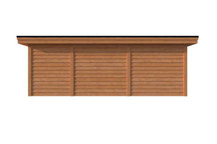 Tuinhuis met veranda plat dak 200 x 350 +500cm Tuinhuis met veranda plat dak 200 x 350 +500cm
