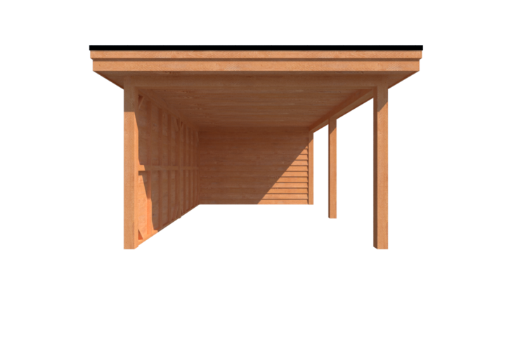 Tuinhuis met veranda plat dak 200 x 350 +500cm Tuinhuis met veranda plat dak 200 x 350 +500cm