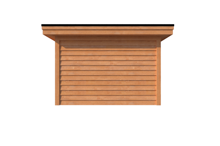Tuinhuis met veranda plat dak 200 x 350 +500cm Tuinhuis met veranda plat dak 200 x 350 +500cm