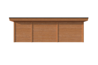 Tuinhuis met veranda plat dak 200 x 350 +550cm