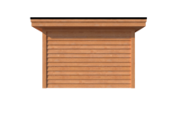 Tuinhuis met veranda plat dak 200 x 350 +550cm