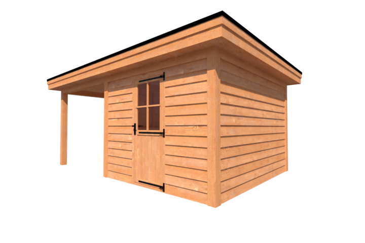 Tuinhuis met veranda plat dak 300 x 350 + 250cm Tuinhuis met veranda plat dak 300 x 350 + 250cm