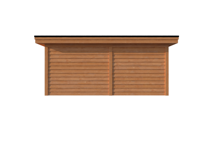 Tuinhuis met veranda plat dak 300 x 350 + 250cm Tuinhuis met veranda plat dak 300 x 350 + 250cm