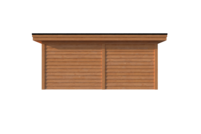 Tuinhuis met veranda plat dak 300 x 350 + 250cm