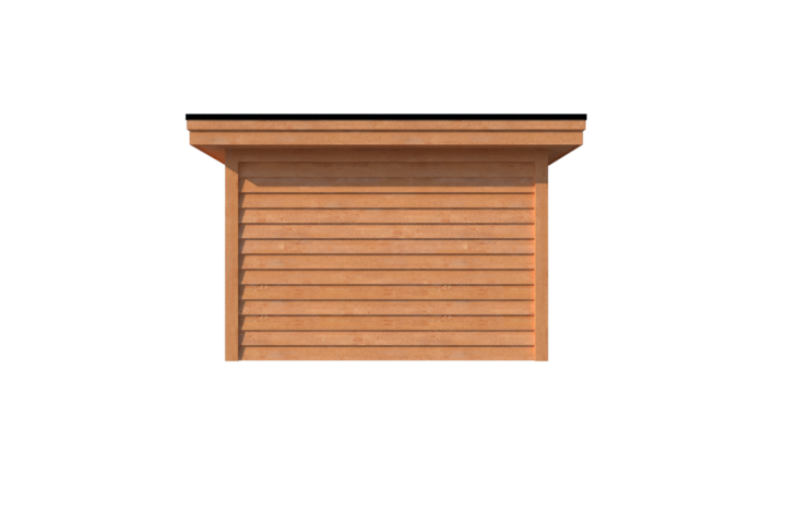 Tuinhuis met veranda plat dak 300 x 350 + 250cm