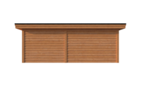 Tuinhuis met veranda plat dak 300 x 350 + 350cm