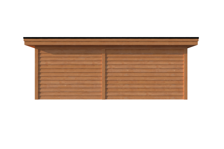 Tuinhuis met veranda plat dak 300 x 350 + 350cm