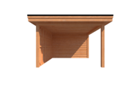 Tuinhuis met veranda plat dak 300 x 350 + 350cm