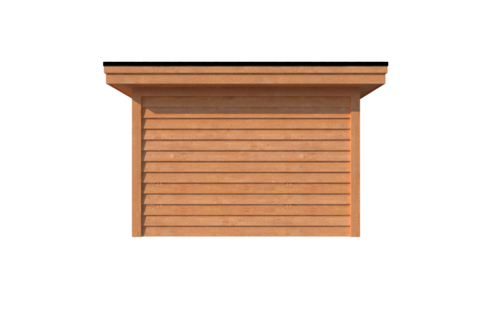 Tuinhuis met veranda plat dak 300 x 350 + 350cm