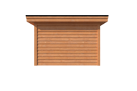 Tuinhuis met veranda plat dak 300 x 350 + 400cm Tuinhuis met veranda plat dak 300 x 350 + 400cm