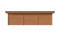 Tuinhuis met veranda plat dak 300 x 350 + 550cm Tuinhuis met veranda plat dak 300 x 350 + 550cm