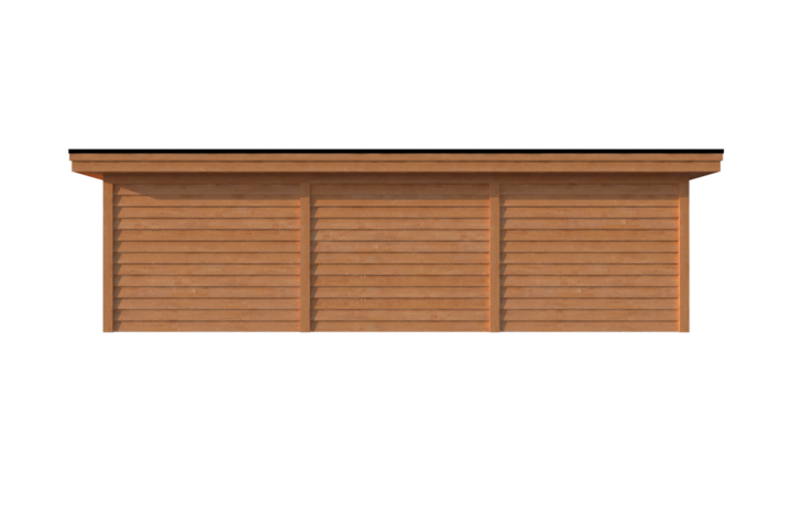 Tuinhuis met veranda plat dak 300 x 350 + 550cm Tuinhuis met veranda plat dak 300 x 350 + 550cm