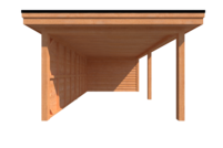 Tuinhuis met veranda plat dak 300 x 350 + 550cm Tuinhuis met veranda plat dak 300 x 350 + 550cm