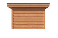 Tuinhuis met veranda plat dak 300 x 350 + 550cm Tuinhuis met veranda plat dak 300 x 350 + 550cm