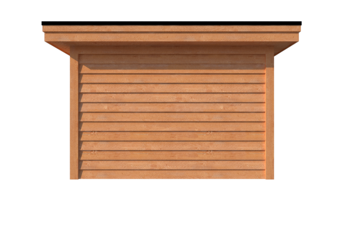 Tuinhuis met veranda plat dak 300 x 350 + 550cm Tuinhuis met veranda plat dak 300 x 350 + 550cm