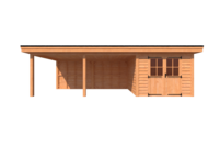 Tuinhuis met veranda plat dak 300 x 350 + 550cm Tuinhuis met veranda plat dak 300 x 350 + 550cm
