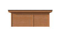 Tuinhuis met veranda plat dak 350 x 350 + 250cm Tuinhuis met veranda plat dak 350 x 350 + 250cm