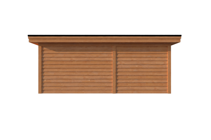 Tuinhuis met veranda plat dak 350 x 350 + 250cm Tuinhuis met veranda plat dak 350 x 350 + 250cm