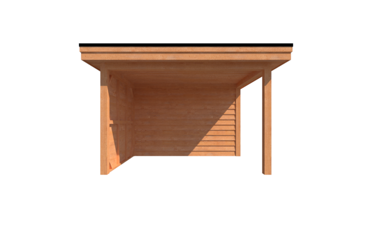 Tuinhuis met veranda plat dak 350 x 350 + 250cm Tuinhuis met veranda plat dak 350 x 350 + 250cm