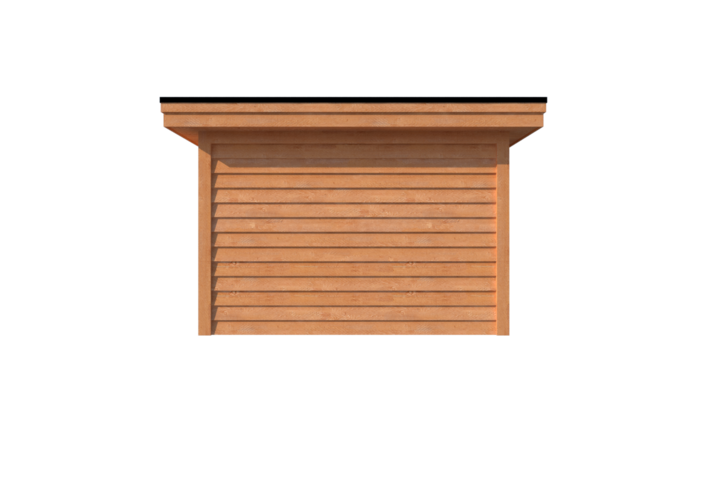 Tuinhuis met veranda plat dak 350 x 350 + 250cm Tuinhuis met veranda plat dak 350 x 350 + 250cm