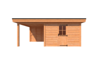 Tuinhuis met veranda plat dak 350 x 350 + 250cm Tuinhuis met veranda plat dak 350 x 350 + 250cm