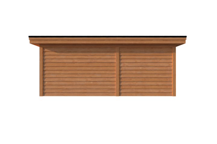 Tuinhuis met veranda plat dak 350 x 350 + 250cm Tuinhuis met veranda plat dak 350 x 350 + 250cm