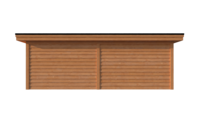 Tuinhuis met veranda plat dak 350 x 350 + 350cm