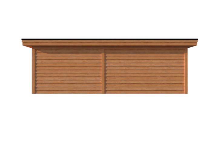 Tuinhuis met veranda plat dak 350 x 350 + 400cm Tuinhuis met veranda plat dak 350 x 350 + 400cm