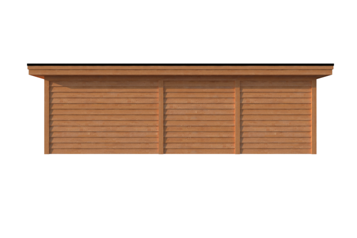 Tuinhuis met veranda plat dak 350 x 350 + 450cm Tuinhuis met veranda plat dak 350 x 350 + 450cm