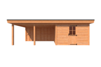 Tuinhuis met veranda plat dak 350 x 350 + 450cm Tuinhuis met veranda plat dak 350 x 350 + 450cm