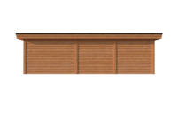 Tuinhuis met veranda plat dak 350 x 350 + 500cm Tuinhuis met veranda plat dak 350 x 350 + 500cm